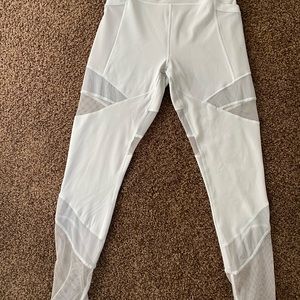 Women’s white / mesh lulu lemon leggings